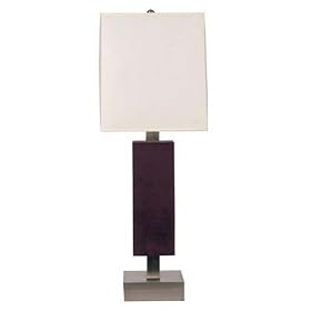 Block lamp with Coffee Bean finish and Off white Linen shade