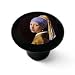 Girl with the Pearl Earing By Vermeer Decorative High Gloss Black Ceramic Drawer Knob