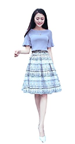 カットソー＆フレアースカート ２点セット フリル袖 春夏物 キャリア オフィス レディースファッション 婦人服 ノベルティ付属 BRZ0312