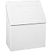 Impact 1110 Metal Wall-Mount Sanitary Napkin Receptacle, 11-1/2" Length x 9" Width x 4-1/2" Height, White (Case of 2)