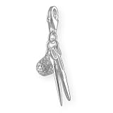 MELINA Charm Anhänger Nadel, Schere, Fingerhut Silber 925
