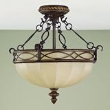 Murray Feiss Walnut Edwardian Ceiling Lighting Close to Ceiling