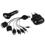 Produkt-Bild: Ladekabel Ladeger&auml;t KFZ Kabel + Netzteil all-in-one f&uuml;r E-ten M700 Glofiish X500 X500+ Glofiish X800
