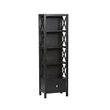 Linon Anna Collection Tall Narrow 5-Shelf Bookcase