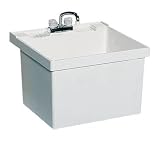 Swanstone st-1w010 white Utility Tubs Wall Mounted Veritek 22 Gallon Single Basin Laundry Tub 22.5