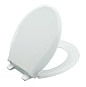 KOHLER K-4639-0 Cachet Quiet-Close Round-Front Toilet Seat, White