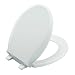 KOHLER K-4639-0 Cachet Quiet-Close Round-Front Toilet Seat, White