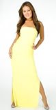 Fancy Formal Sophisticated Fashionable Classic Tube Dress with Side Ruching from Hot Fash Dresses - MERMAID Yellow