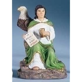 St. John the Evangelist Patron Saint Statue - 3.5" - Ceramic Painted