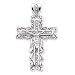 Sterling Silver CZ Crucifix Pendant