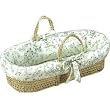 Sage Green Toile Moses Basket