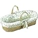 Sage Green Toile Moses Basket