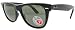 Ray-Ban RB2140 Original Wayfarer Sunglasses 50 mm, Polarized, Black/Polarized 1.8 Grey Gradient