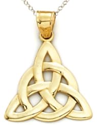 14kt Yellow Gold Celtic Knot Pendant - Chain Included