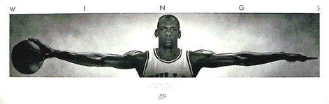MICHAEL JORDAN - WINGS - LIFE SIZE POSTER RARE(Size 23
