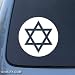 STAR OF DAVID - Jewish Hebrew - Car, Truck, Notebook, Vinyl Decal Sticker #1197 | Vinyl Color: White