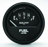 Autogage  Fuel Level Gauge 2 5/8 in. 73 Ohms Empty 8 - 12 Ohms Full For Most Ford 1989 - Earlier Chrysler Exc. 1987 - Later Mustangs