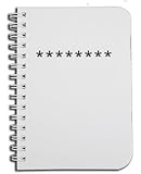 BookFactory&reg; Password Journal / Password Diary / Mini Pocket Passwords Notebook, 120 Pages - 3 1/2" x 5 1/4", Durable Thick Translucent Cover, High Quality Wire-O Binding (JOU-120-MCW-A-(Password))