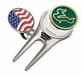 South Florida Bulls Divot Tool Hat Clip with Golf Ball Marker (Set of 2)