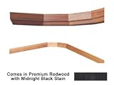 Wine Cellar Innovations Premium Redwood with Midnight Black Stain Base and Crown for Curved Corner