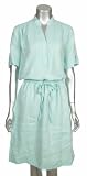 Sutton Studio Womens Linen Casual Beach Dress Misses (6, Light aqua) [Apparel]