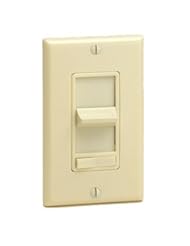Leviton R13-06633-PLA Decora 3Way Slide Dimmer with Preset, Lighted Pad Option, Almond