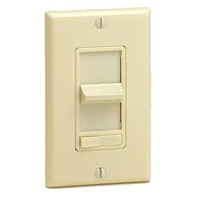 Click here to buy Leviton R13-06633-PLA Decora 3Way Slide Dimmer with Preset, Lighted Pad Option, Almond by Leviton.