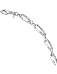 Leslies 14k White Gold Polished Fancy Link Bracelet Length 7.5"