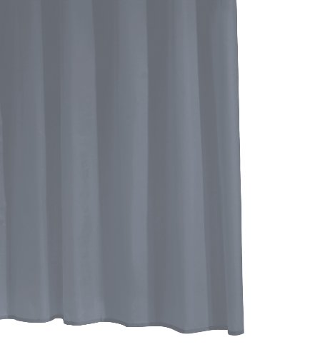 Ridder 313170-350 Duschvorhang Folie inklusive Aufh&auml;ngeringe 180 x 200 cm Standard Uni, silber