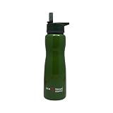 Eco Vessel Insulated Stainless Steel Water Bottle with Flip Straw Top - Vacuum Sealed Thermos Bottle