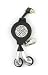 ChicBuds Swarovski Crystal Retractable Earbuds - Clear on Black