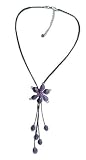 Amethyst choker, 'Daisy Drops' 1.8 W 5.1 L