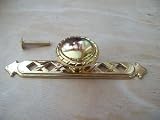 Ironmongery World 2 x Brass Lattice Knob & Backplate Cabinet Cupboard Drawer ... by Ironmongery Worl