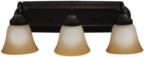 Luna Collection Bathroom Three Globe Vanity Light Bar Fixture, Oil Rubbed Bronze