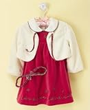 First Impressions Baby Girl Jumper and Faux Fur Jacket Set