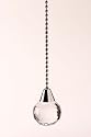 Decorative Light Pull Chain - Chrome & Crystal Effect