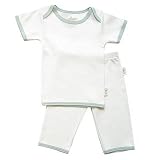 Organic Cotton Short-Sleeve Top and Pants - Sage Trim (3-6 mos.)