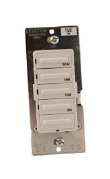 5-10-15-30 Minute Countdown Timer Switch, Preset, Decora 1800W Incandescent/20A Resistive-Inductive 1HP, White/Ivory/Light Almond, LTB30-1LZ