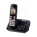 Panasonic KX-TG6621EB Single Digital Cordless Phone with Answer Machine - Black