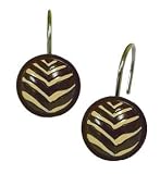Brown/Tan Zebra Shower Curtain Hooks