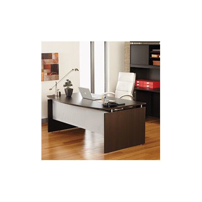 Alera SE227242ES SedinaAG Series Bow Front Desk Shell, 72 x 42 x 29-1/2-Inch, Espresso