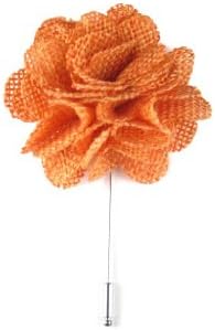 Suited Man Men's Burlap Pin Lapel Flower Coral