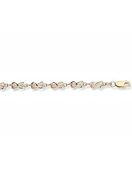 Stamper Black Hills Gold Womens Link Bracelet. 12K Black Hills Gold Leaves with 10K Black Hills Gold Vines. B31