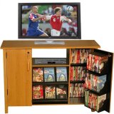 Venture Horizon 2367-33-OA - Deluxe Two-In-One Oak TV Stand Media Cabinet