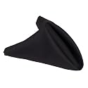 17 Inch Polyester Napkins Black - Dozen