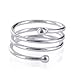 925 Sterling Silver Polished Finish Spiral Ring
