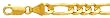 14k Gold Figaro Chain Bracelet-7mm 8 IN