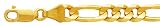 14k Gold Figaro Chain Bracelet-7mm 8 IN