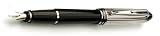 Aurora Ipsilon Silver Sterling Silver Cap w/ Black Barrel Extra Fine Point Fountain Pen - AU-B14CN-EF