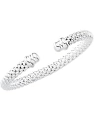 Clevereves Sterling Silver 7.5 Inch Hollow Bangle Bracelet